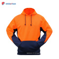 Jaune / Orange Mens Parka sécurité Parka Fleece Hoodie sécurité Workwear poches